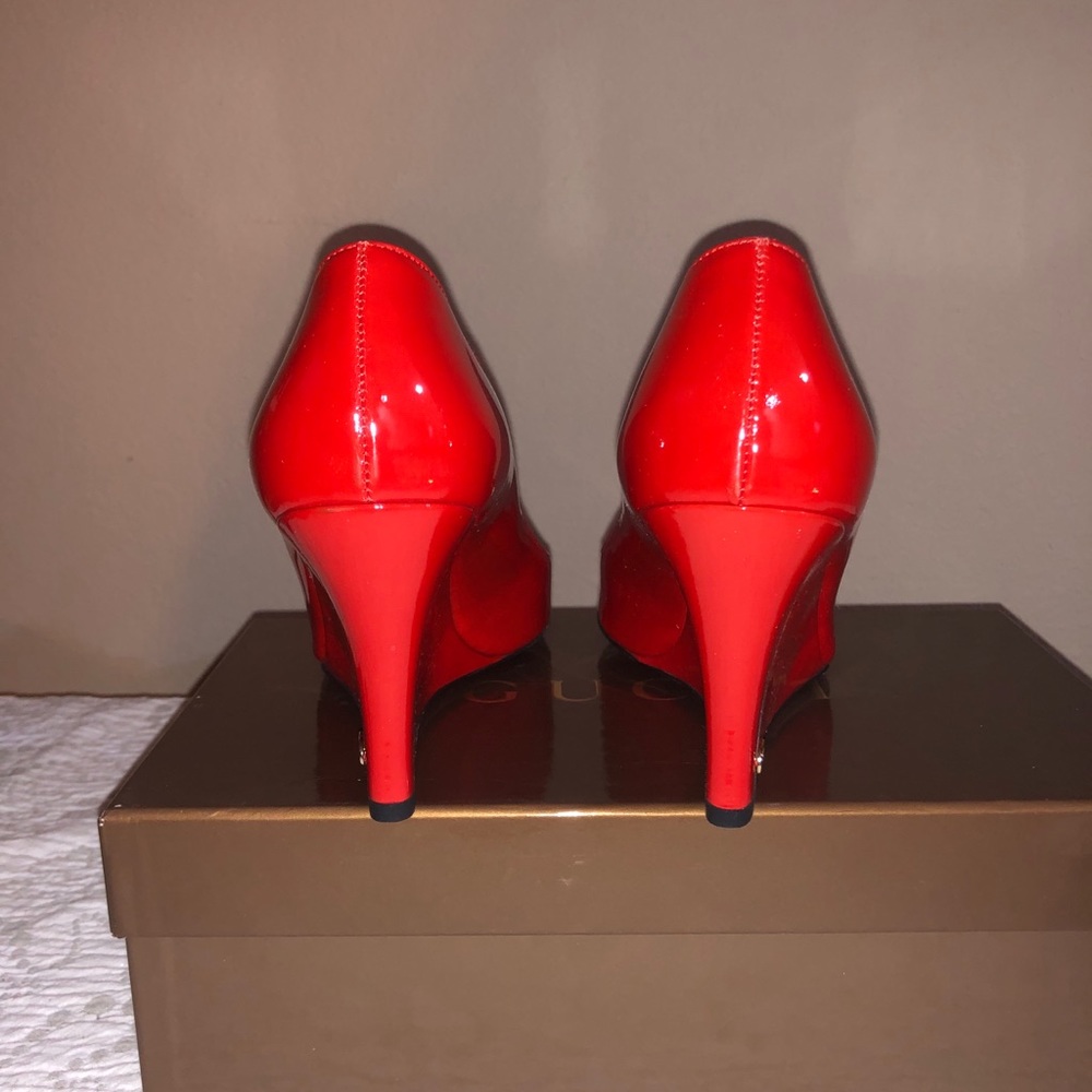 New Gucci wedge in patent red leather 7.5B - Picture 6 of 9